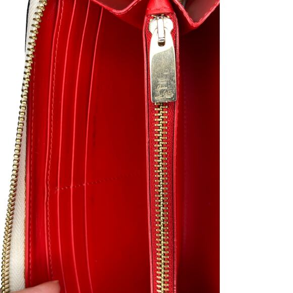 Christian Louboutin Panettone Spiked Zip Around Wallet White Multicolor - Picture 3 of 16